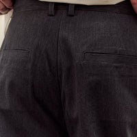 7115 by Szeki Wide-Legged Skate Trouser Unisex, Charcoal Black