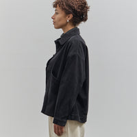 7115 Panel Pocket Shirt Jacket, Black Heavy Canvas