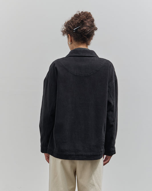 7115 Panel Pocket Shirt Jacket, Black Heavy Canvas