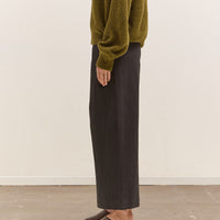 7115 by Szeki Textured Wide-Legged Skate Trouser, Black