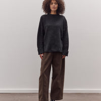 Oversized Mock Neck Sweater, Charcoal