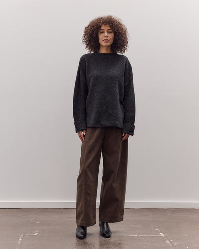 Oversized Mock Neck Sweater, Charcoal