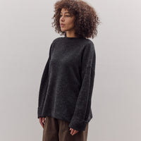 Oversized Mock Neck Sweater, Charcoal