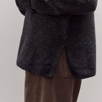 Oversized Mock Neck Sweater, Charcoal