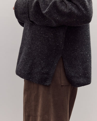 Oversized Mock Neck Sweater, Charcoal
