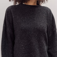 Oversized Mock Neck Sweater, Charcoal