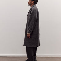Double Breasted Wool Coat, Charcoal Gray