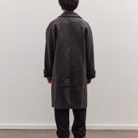 Double Breasted Wool Coat, Charcoal Gray