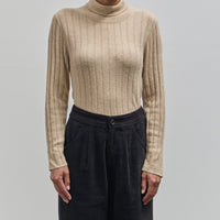 7115 Yak Ribbed Roll-Neck Sweater, Desert Sand