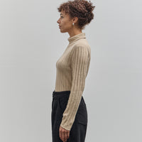 7115 Yak Ribbed Roll-Neck Sweater, Desert Sand