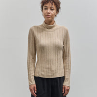 7115 Yak Ribbed Roll-Neck Sweater, Desert Sand