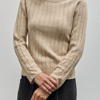 7115 Yak Ribbed Roll-Neck Sweater, Desert Sand