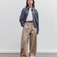 Checked Bomber Shirt, Navy Orange