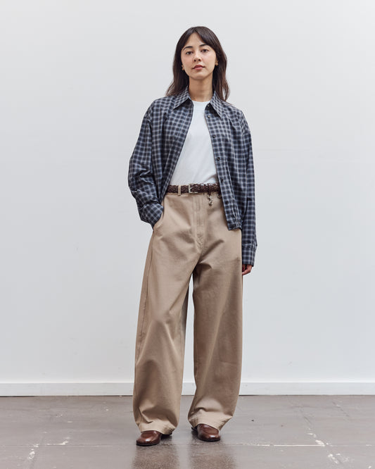 Checked Bomber Shirt, Navy Orange