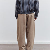 Cotton Curved Pants, Camel