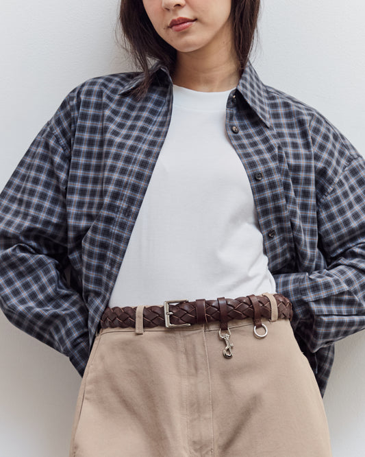 Cotton Curved Pants, Camel