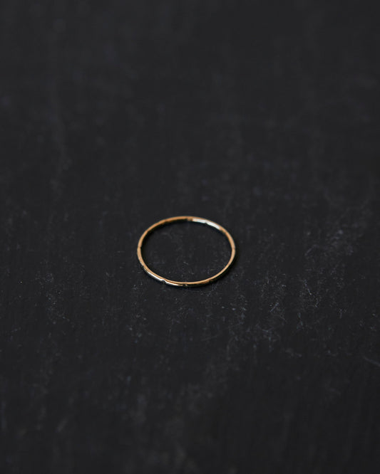 AK Studio Stone Circle Ring, Gold Filled