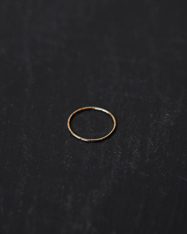 AK Studio Stone Circle Ring, Gold Filled