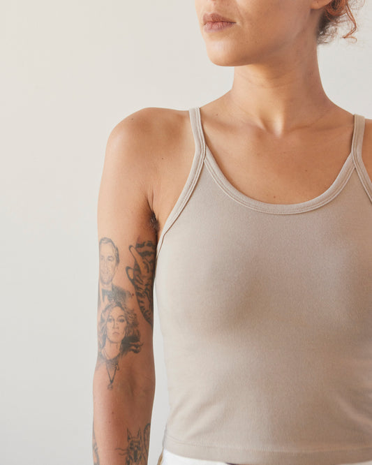 ARQ Crop Tank, Taupe