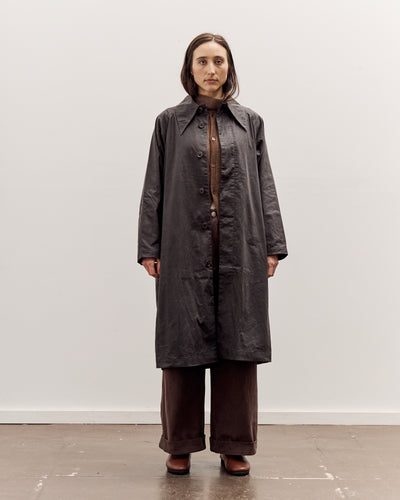 7115 by Szeki Spring Trench Overcoat - Waxed Edition, Charcoal