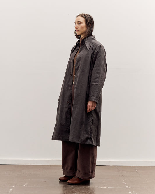 7115 by Szeki Spring Trench Overcoat - Waxed Edition, Charcoal