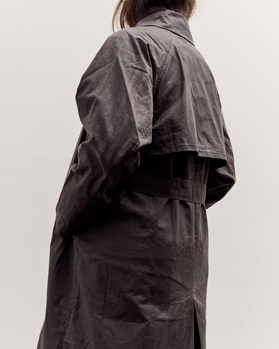 7115 by Szeki Spring Trench Overcoat - Waxed Edition, Charcoal