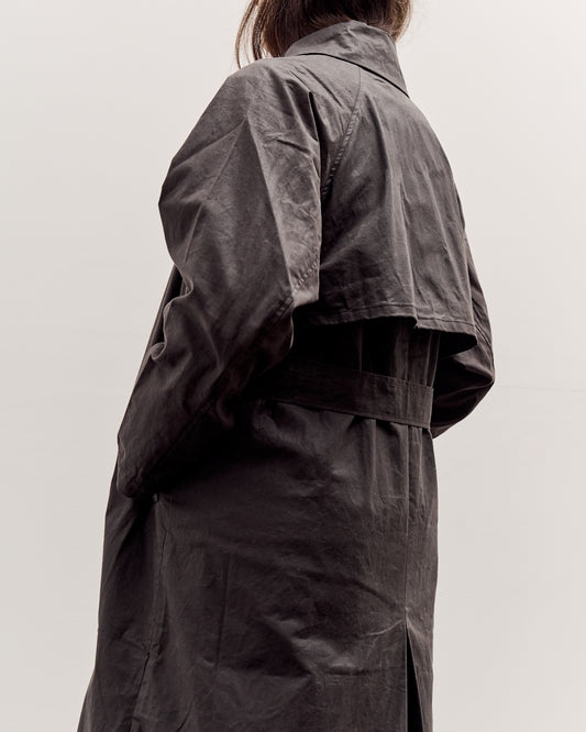 7115 by Szeki Spring Trench Overcoat - Waxed Edition, Charcoal