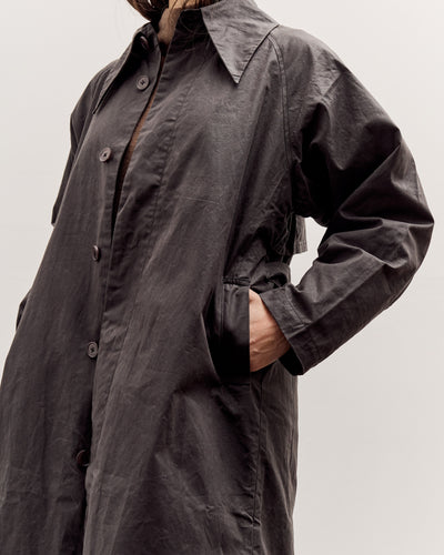 7115 by Szeki Spring Trench Overcoat - Waxed Edition, Charcoal