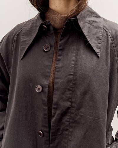 7115 by Szeki Spring Trench Overcoat - Waxed Edition, Charcoal
