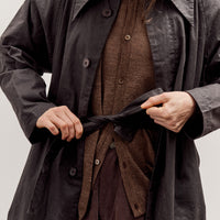 7115 by Szeki Spring Trench Overcoat - Waxed Edition, Charcoal