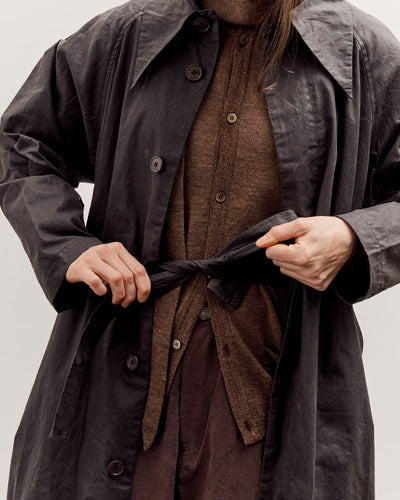 7115 by Szeki Spring Trench Overcoat - Waxed Edition, Charcoal