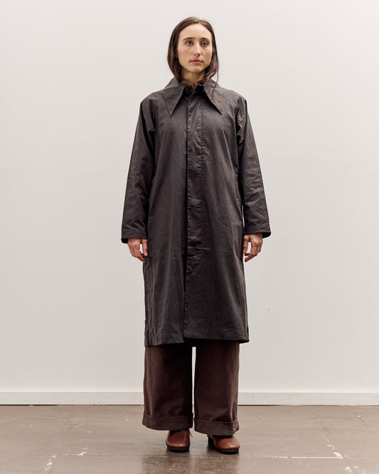 7115 by Szeki Spring Trench Overcoat - Waxed Edition, Charcoal