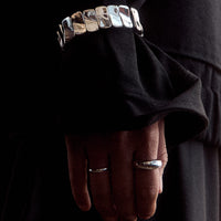Agmes Cara Domed Ring Set, Onyx