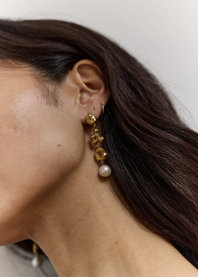 Agmes Diane Earrings, Gold Vermeil