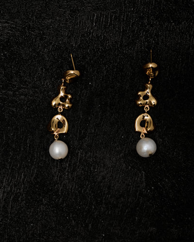 Agmes Diane Earrings, Gold Vermeil