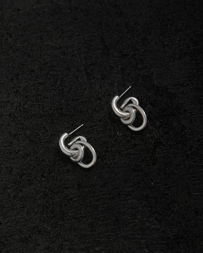 Agmes Ellipses Hoops, Sterling Silver