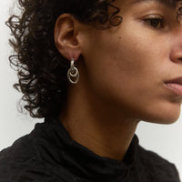 Agmes Ellipses Hoops, Sterling Silver