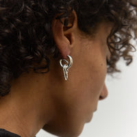 Agmes Ellipses Hoops, Sterling Silver