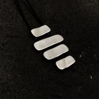 Agmes Ilona Pendant, Sterling Silver / Black Cord