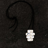 Agmes Ilona Pendant, Sterling Silver / Black Cord