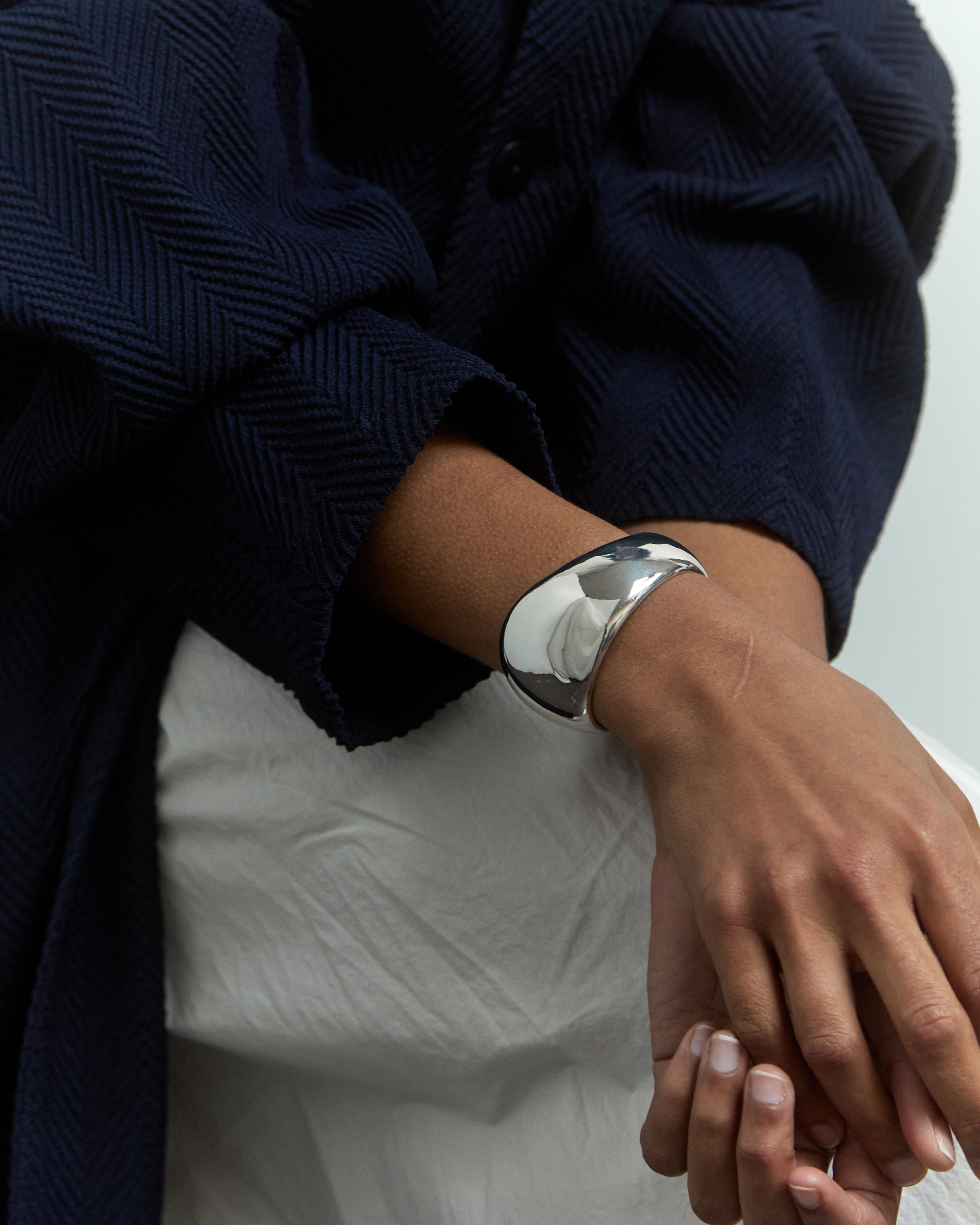 Agmes Jean Cuff, Sterling Silver – Glasswing