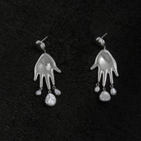 Agmes Lee Earrings, Sterling Silver