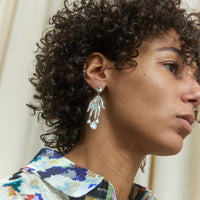 Agmes Lee Earrings, Sterling Silver