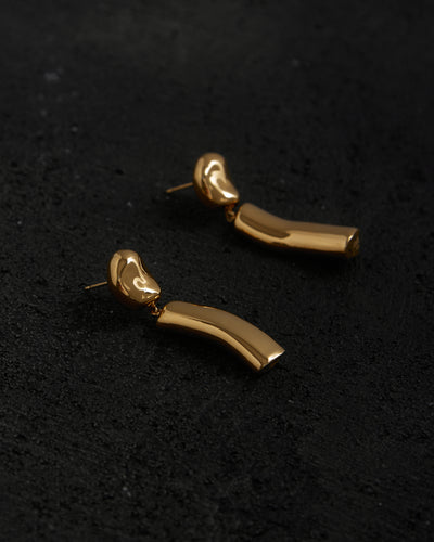 Agmes Short Ellsworth Earrings, Gold Vermeil