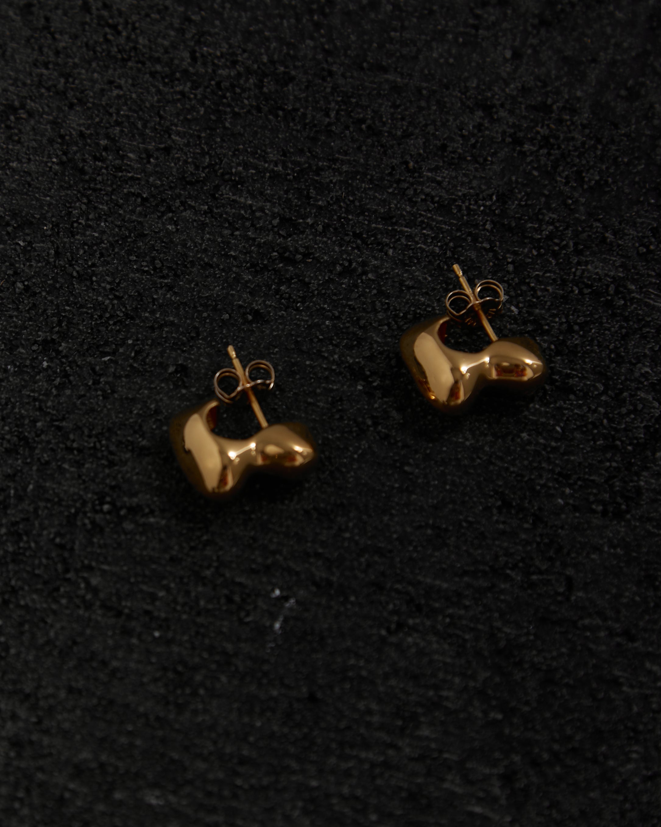 Agmes Small Bubble Hoops, Gold Vermeil – Glasswing