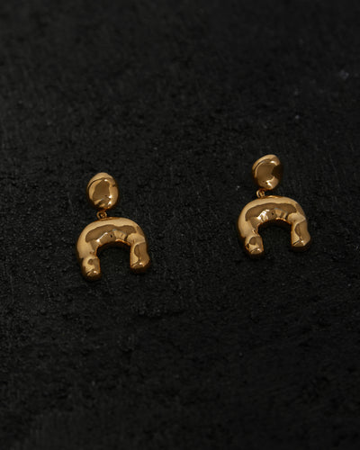 Agmes Wishbone Earrings, Gold Vermeil