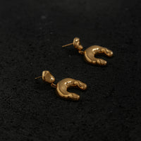 Agmes Wishbone Earrings, Gold Vermeil