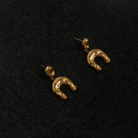 Agmes Wishbone Earrings, Gold Vermeil