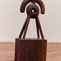 Aleph Geddis Wood Sculpture, Littles Semi Circle Portal Buddy #60