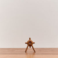 Aleph Geddis Wood Sculpture, Littles Round Portal Buddy #51